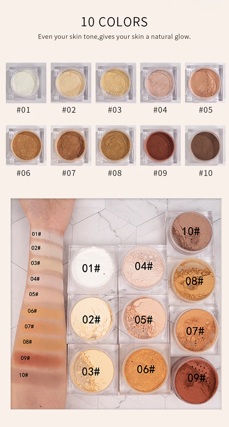 rose golden jar beauty product cosmetics  supplier popular 2024 translucent setting powder face loose powder