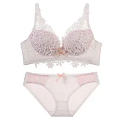 Новый дизайн, кружевной бюстгальтер пуш-ап с цветами для взрослых, женское нижнее белье, комплекты бюстгальтеров и трусиков