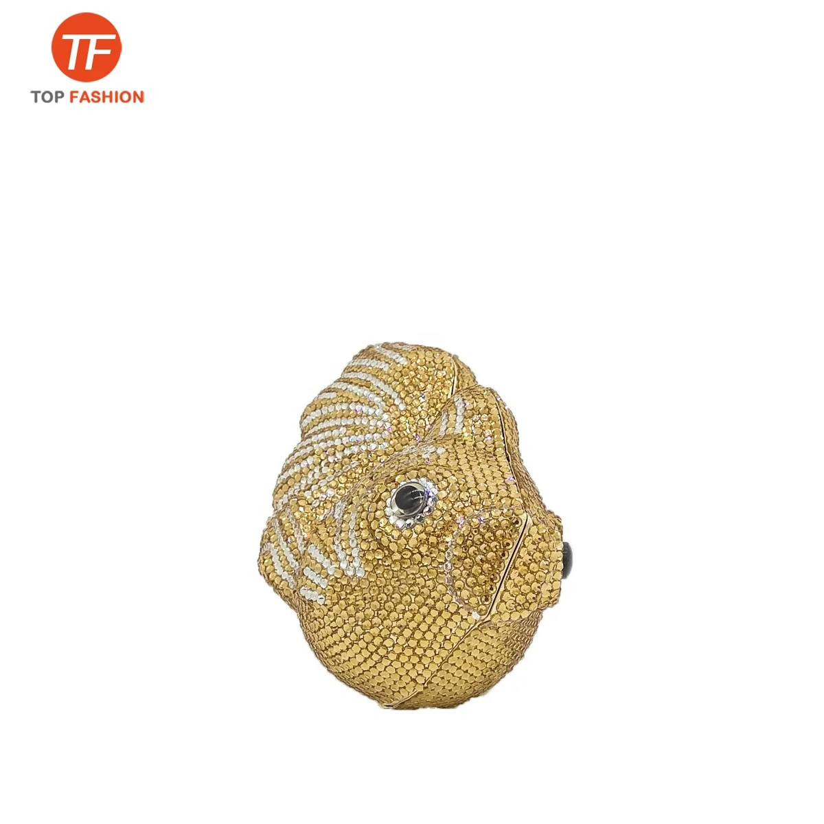 Factory wholesales Goldfish Crystal Clutch Evening Bags Women Wedding Party Bridal Handbags Purses