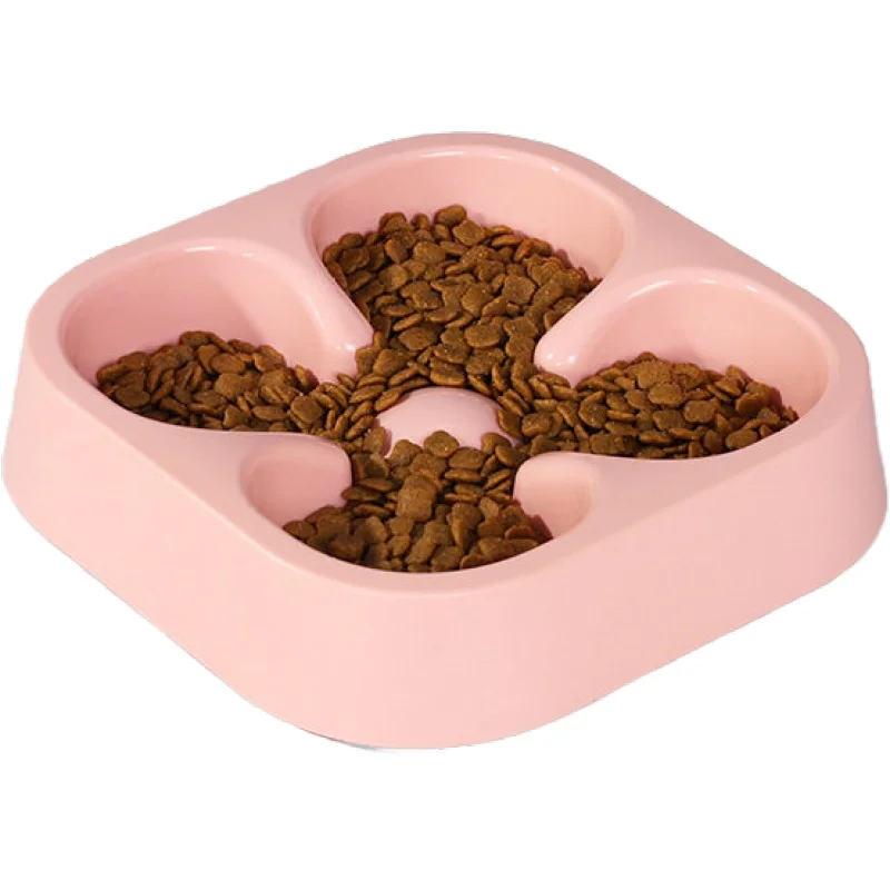 
Wholesale plastic round dog bowl plastic cheap food feeding slow dog feeder eat feed bow 