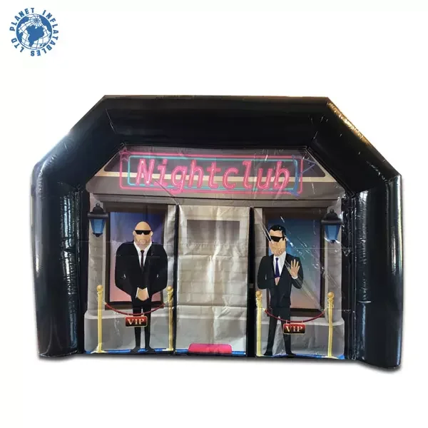 Outdoor PVC Commercial Black Led Disco Inflatable Night Club Pub Tent Party Inflatable Nightclub With Bar