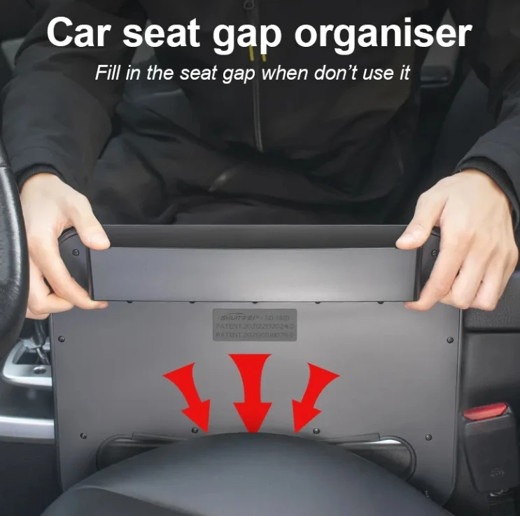 New ABS Anti-Slip Steering Wheel Tray Car Interior Dining Desk Laptop Desk Seat Gap Storage Box Custom Model Car Accessories