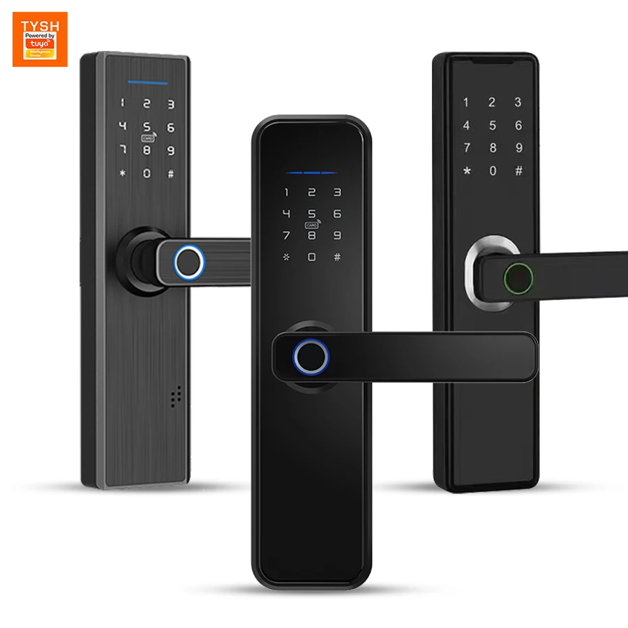 TYSH Wholesale Factory Price Electric Tuya App Wifi Fingerprint Smart Digital Door Lock Outdoor Support 4585/5050 Mortise