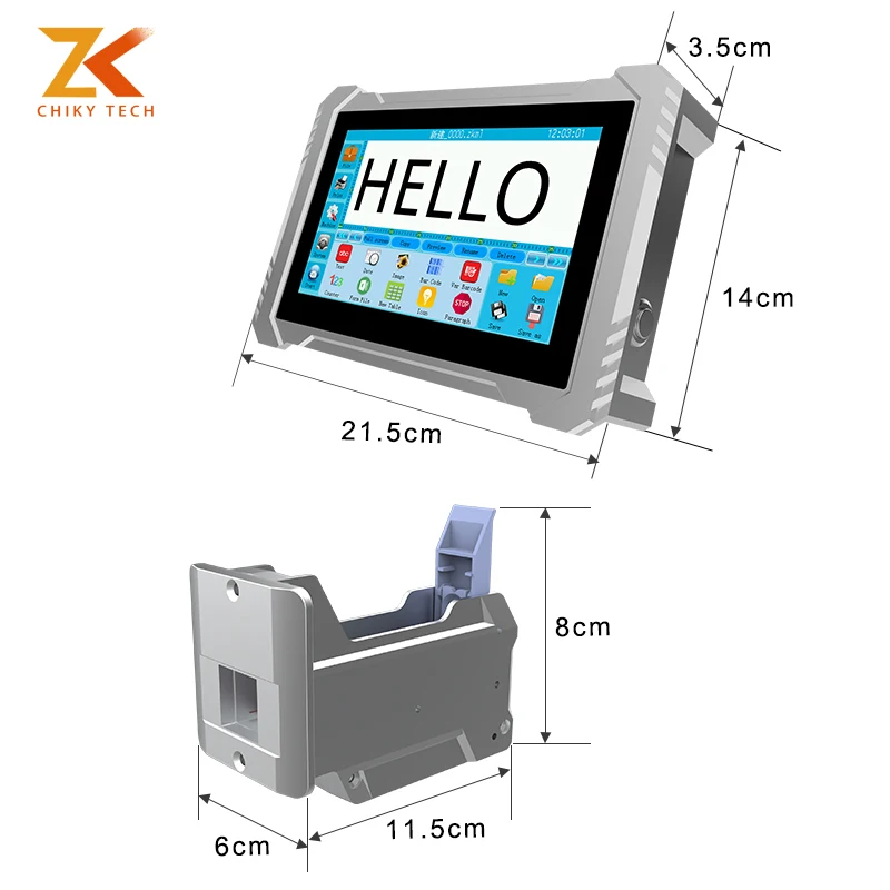 Customized 12.7mm 25.4mm 600dpi Fast Dry Tij Online Industrial Portable Inkjet Printer Qr Code Date
