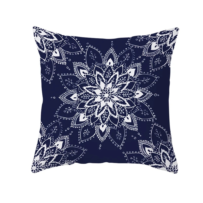 Colorful Bohemian Style Cushion Cover Indian Mandala Geometric Travel Polyester Pillow Covers