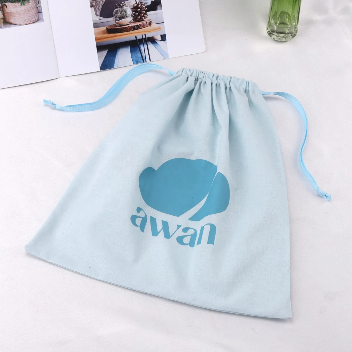 ODM Factory New Design Cotton Linen Drawstring Shopping Clothes Bag For Handbag Reusable Muslin Gift Packing Dust Pouch