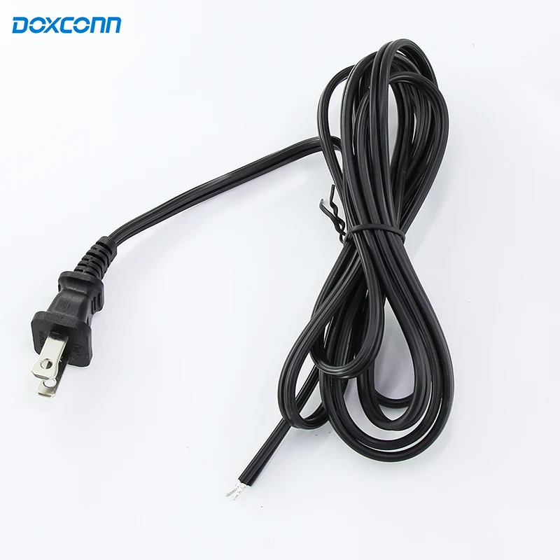 Cable Manufacturer USA Non Polarity 2PIN Plug Power Cord 18AWG SPT-2 Wire UL Power Cords For Equipment