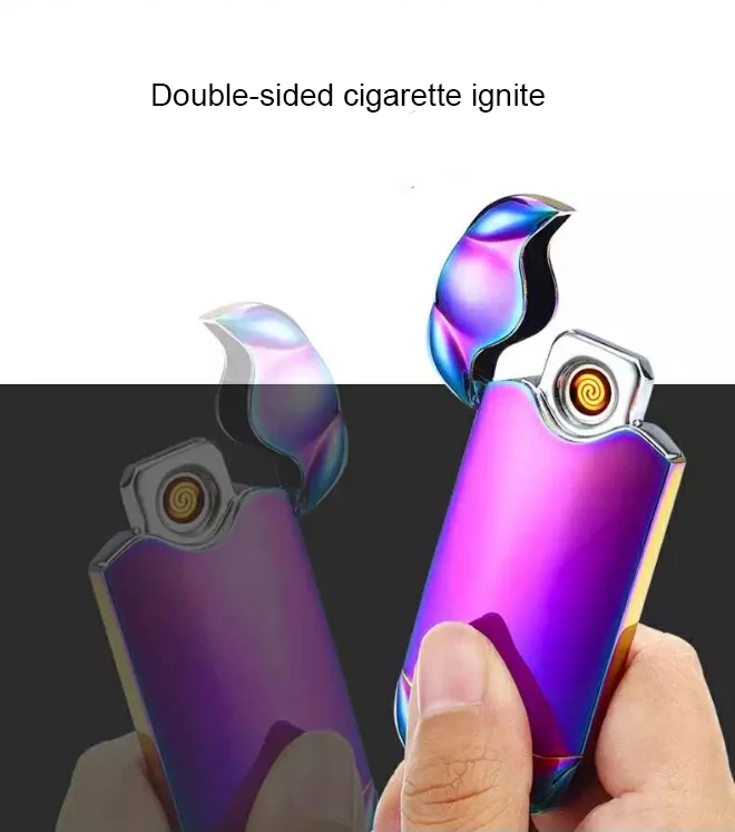 DEBANG usb lighter touch-sensitive shaking  windproof eclectic Double-sided cigarette electric lighter
