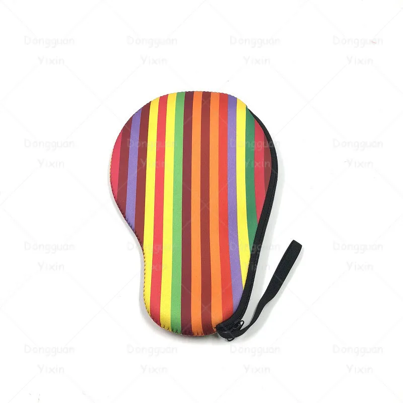 Neoprene Table Tennis Racket Cover Ping-pong Paddle Carry Bag Pouch Zipper Neoprene Bag