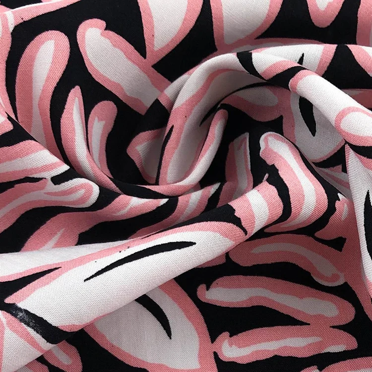 WOVEN RAYON POPLIN PRINTED FABRIC