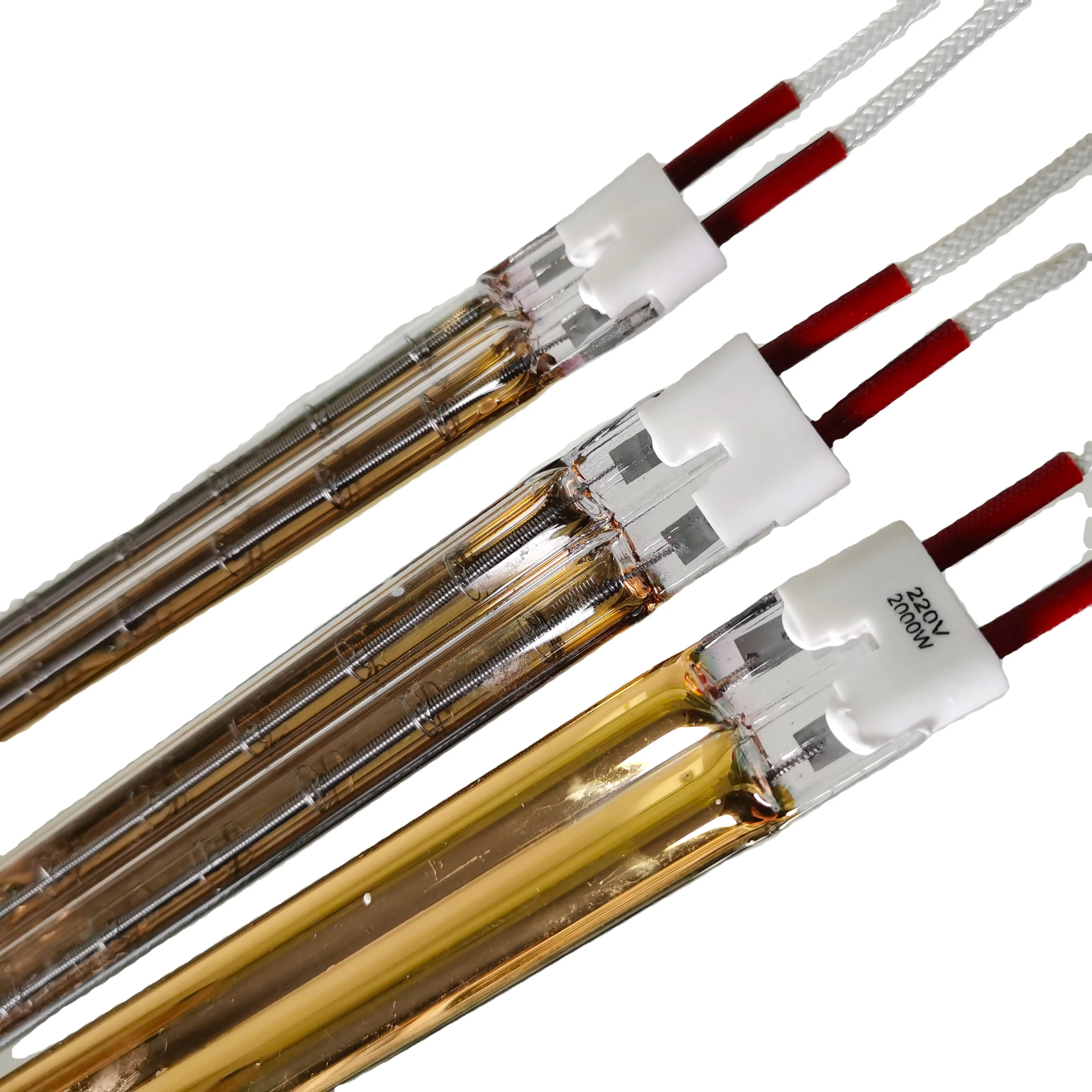 5400W Infrared Heater Gold Tube Bulb Half Gold Replacement Heidelberg Roland KBA Rapida Series Short wave IR heater Twin IR Lamp