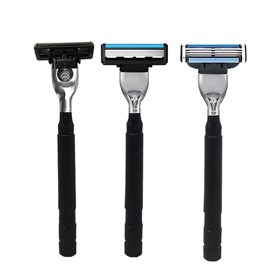 Metal Handle 3 or 5 Blades System Razor Shaving Razor Men Shaver