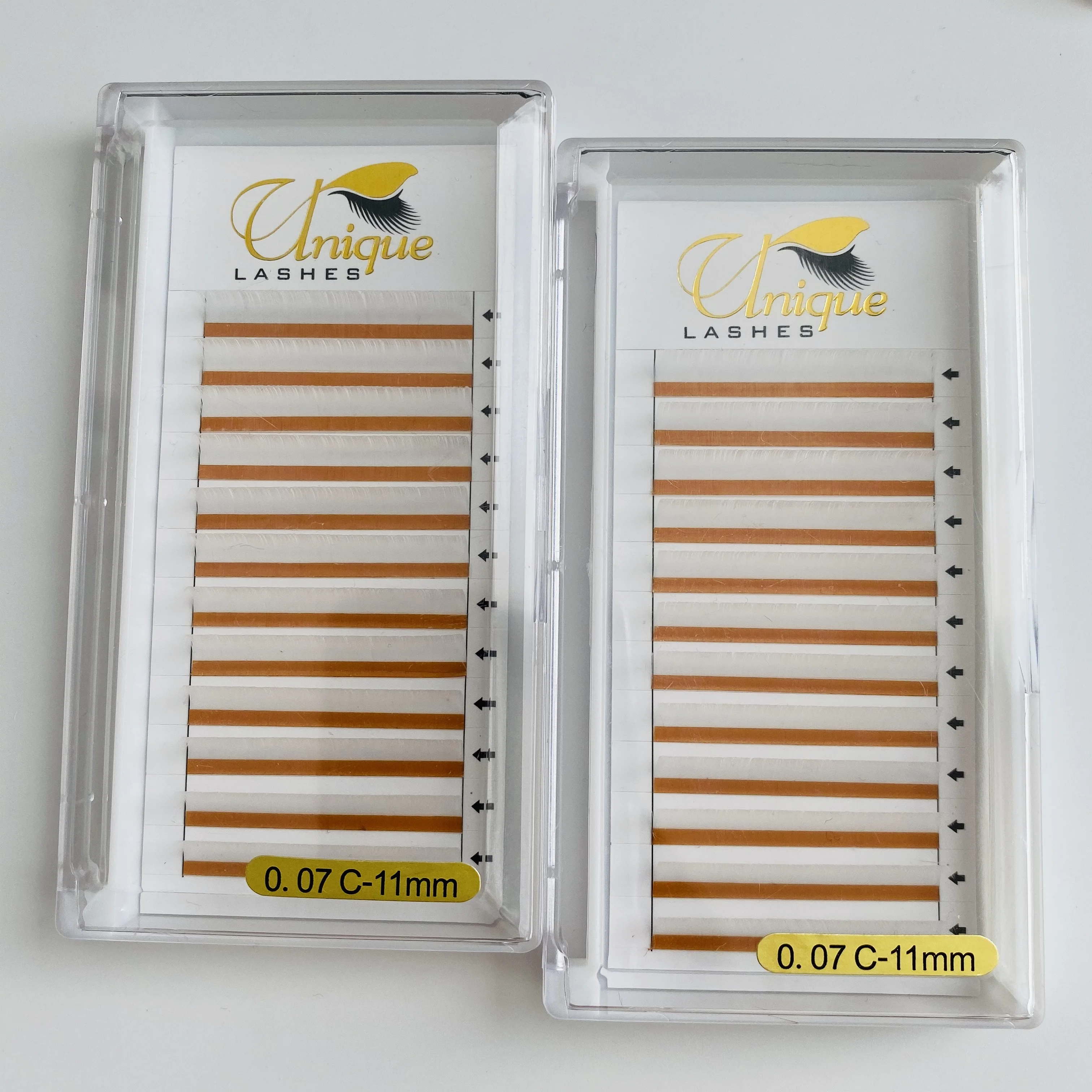 Own Brand 0.07 C D Curl Korean PBT White Individual Lashes for Eyelash Extensions