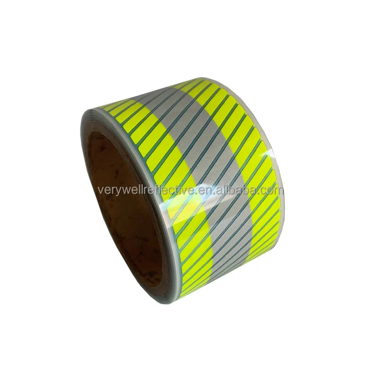 Segmented Blue White Reflector Film Heat Transfer Reflective Tape For Clothing