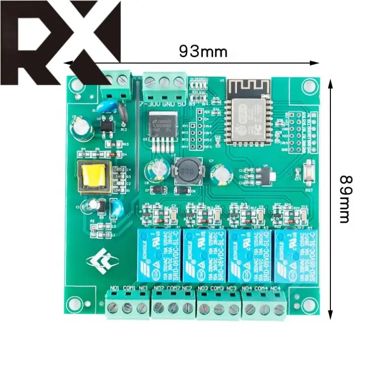 RX Top Sale 5V 4M AC IC  Power Supply Four Way ESP12F ESP8266 WIFI Relay Module