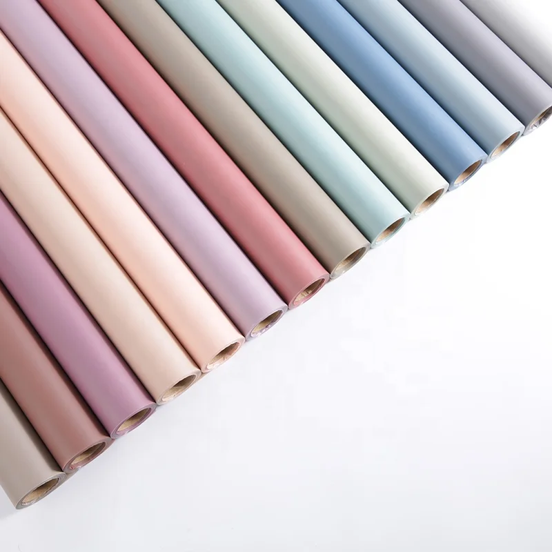 60CMx20M Decoration Fresh Cut Florist Packing Solid-colored Flower Wrapping Paper Roll