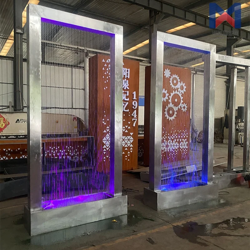 Manufacturer decorative small led water bubble wall fountain indoor and outdoor