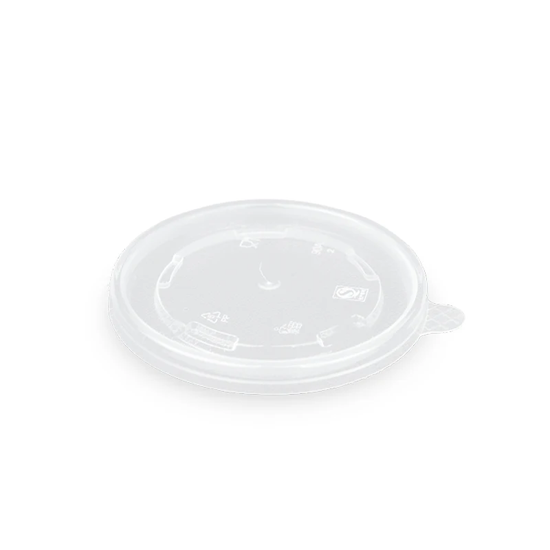 Хит продаж 90cc одноразовая бумажная чаша крышка с 62 мм PP обеспечивает безопасность пищевых продуктов от проливания для суши торт