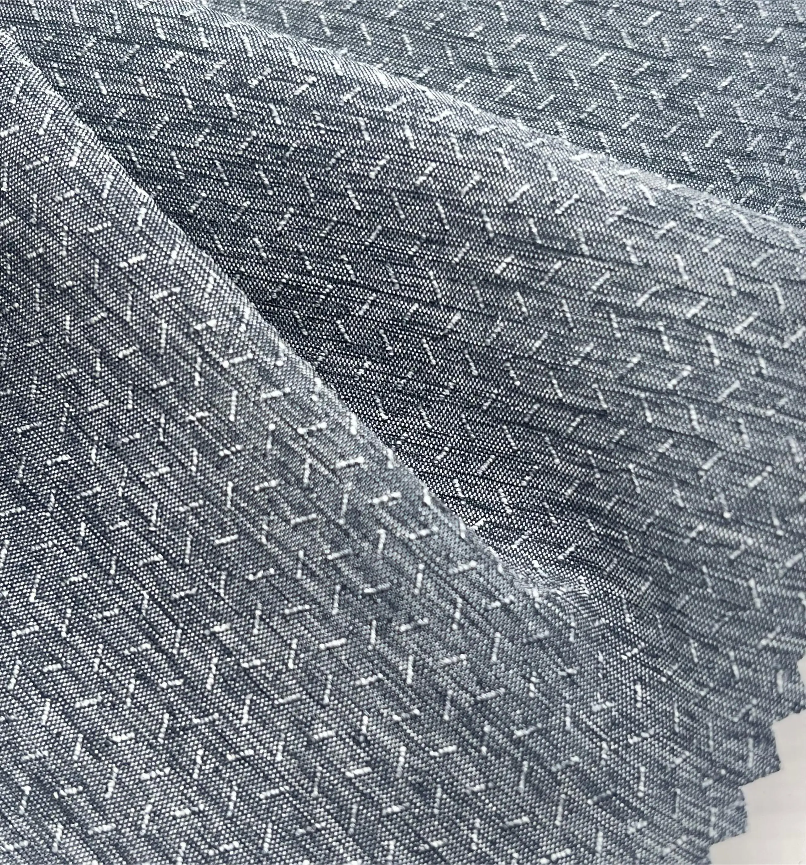 High Quality 90%P 10%SP Two-Tone Jacquard Four Way Stretch Fabric