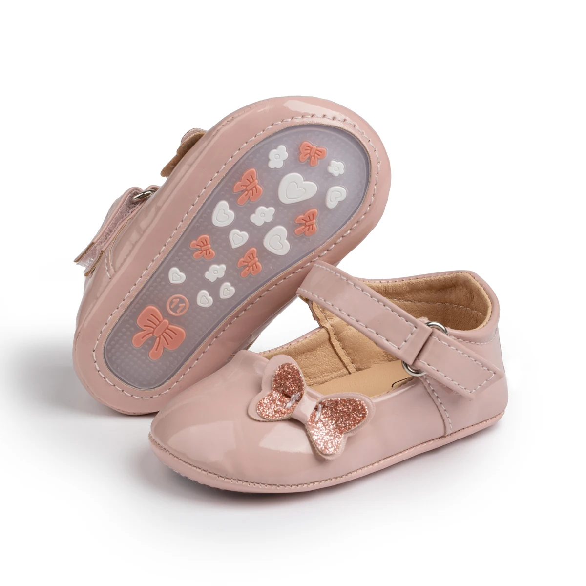 Minor Customize Logo Fashion New Cute Baby Party Shoes Light Breathable Bowknot Baby Girl Princess Dress Shoes