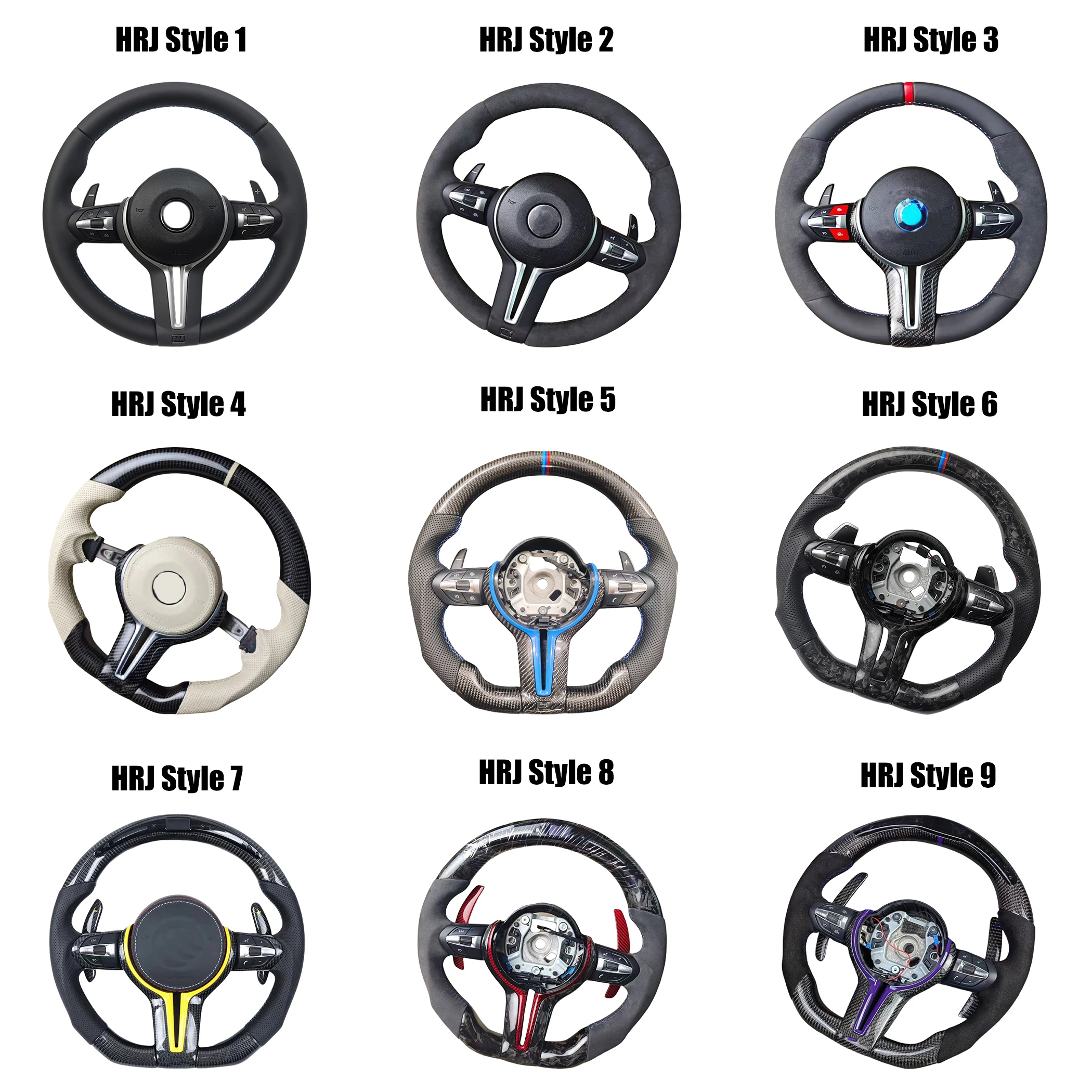 Подходит для BMW M2 M3 M4 M5 F18 F10 F15 F16 F20 F22 F30 m производительность из углеродного волокна Автомобильное рулевое колесо