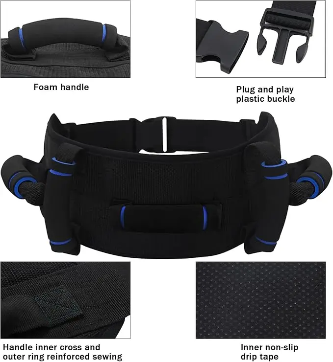 Medical Nursing Safety Patient Assist Gait Belts Transfer Belt with Handles for Elderly Lift Belts