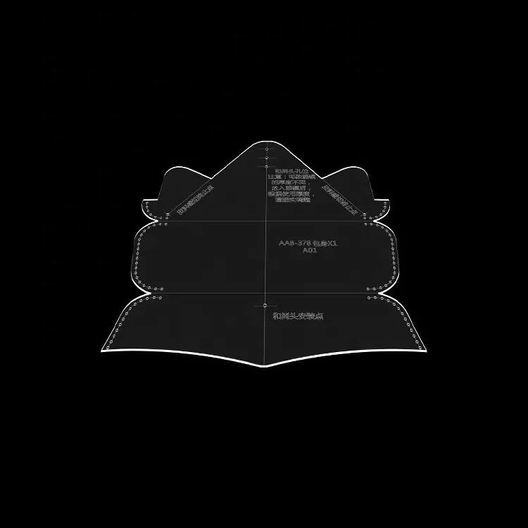 Diy handmade leather templates acrylic glasses bag design acrylic template