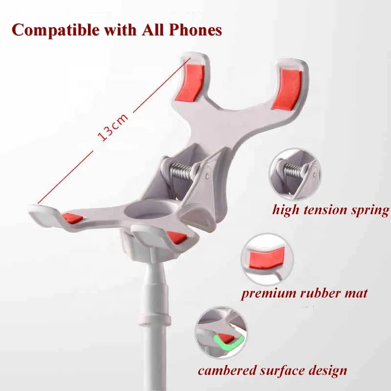 Elongated Table Phone Holder Gooseneck Holder Tripod Stand for Phone Monopod