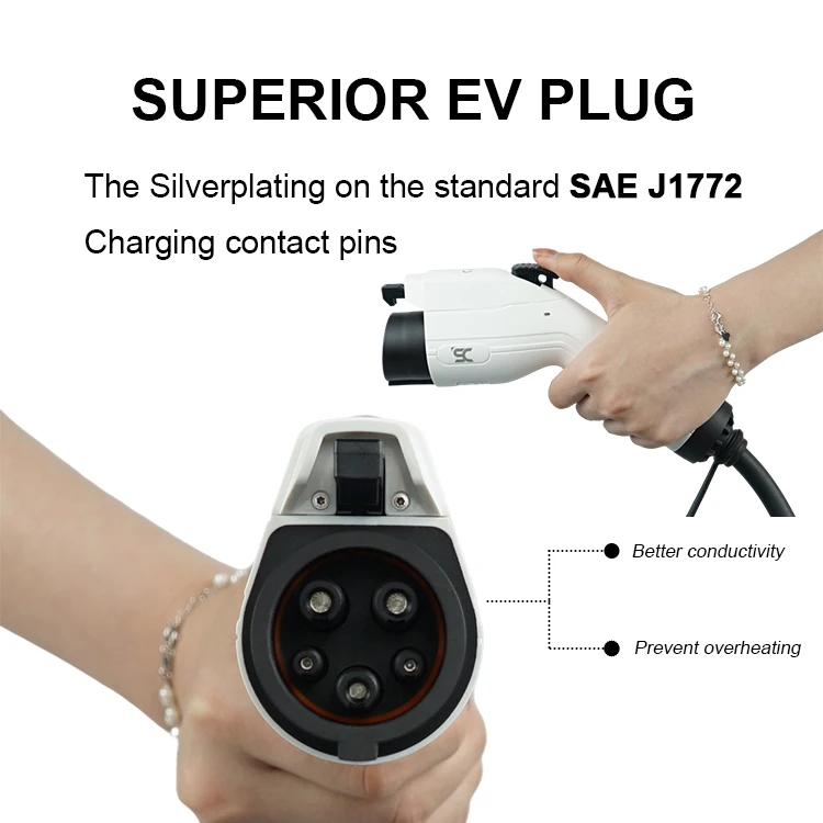 Оптовая продажа 16 А 3 6 кВт зарядный кабель для электромобилей Sae J1772 type
