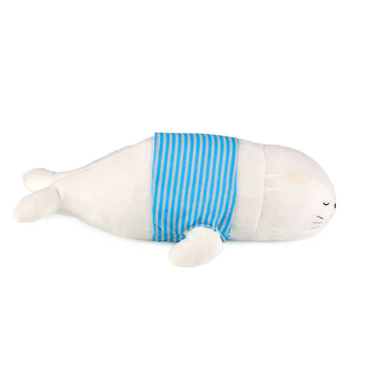 Total body plush seal stuffed animal soft toy pillow for kids
