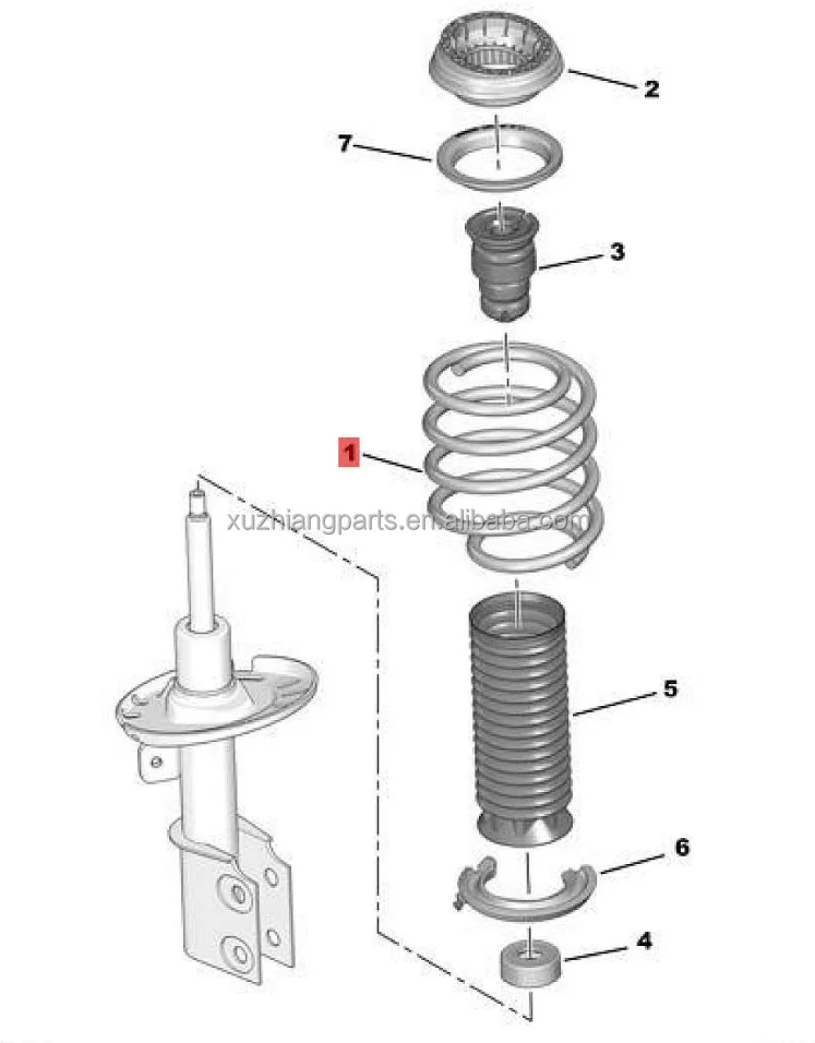 Bowl seat 9806642780 Shock absorber bracket 9800479780 Front suspension support seat 9800480380 spring 9801945380 for peugeot