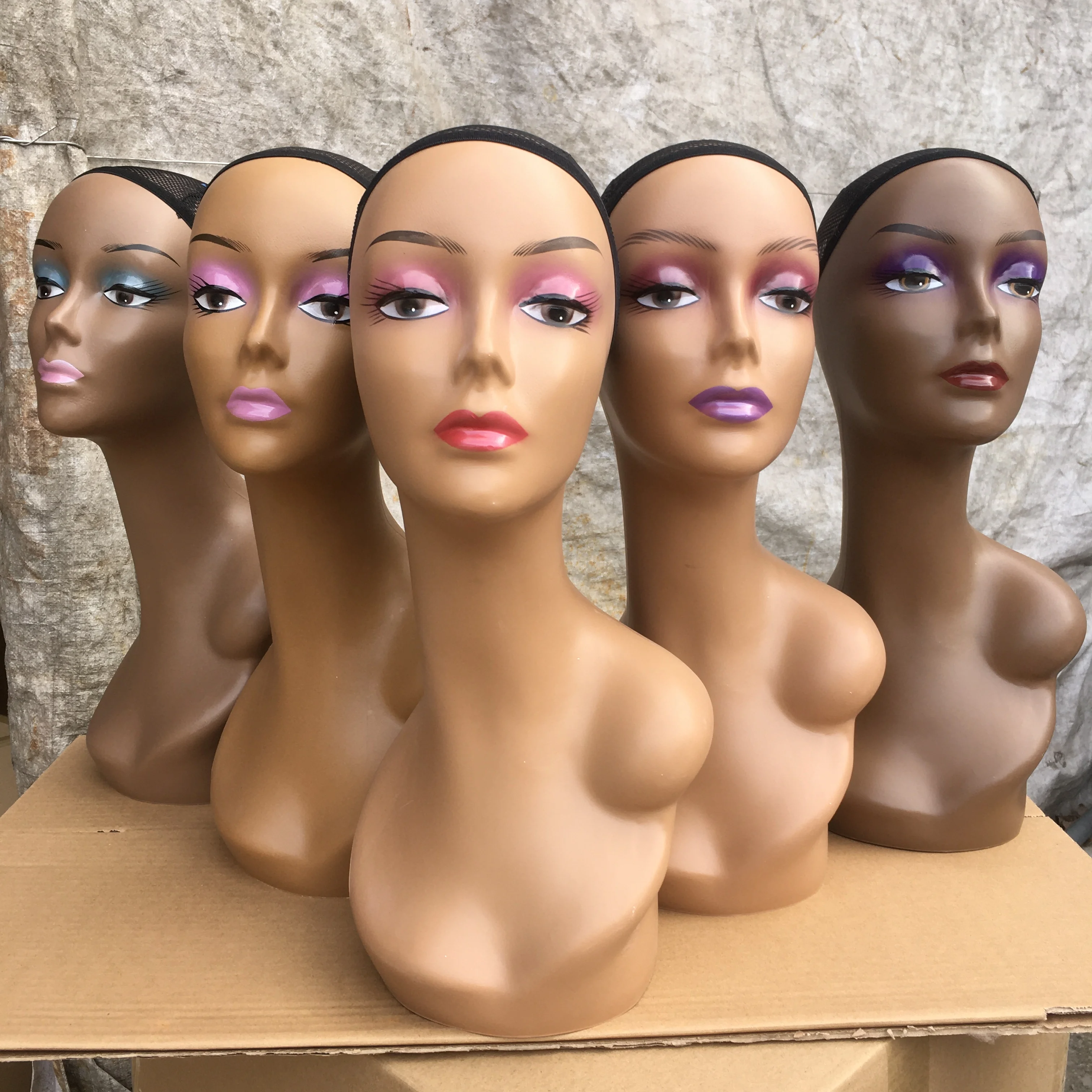 Flash Sale Women Maniquines Displaying Women Head European And American Popular Style PP Half Body Female Mannequin Head