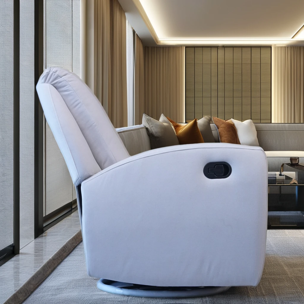 New Arrival Home Movie Theater Sofa Set Manual Function Swivel Ergonomic Design Recliner Genuine Leather Rocking Chair Recliner
