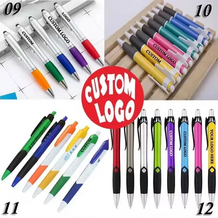 Fashion Style Promotional Gift Glossy Business Gift Ballpoint Pen  Aluminum Touch Custom Logo Pens Colored Ballpoint Pens