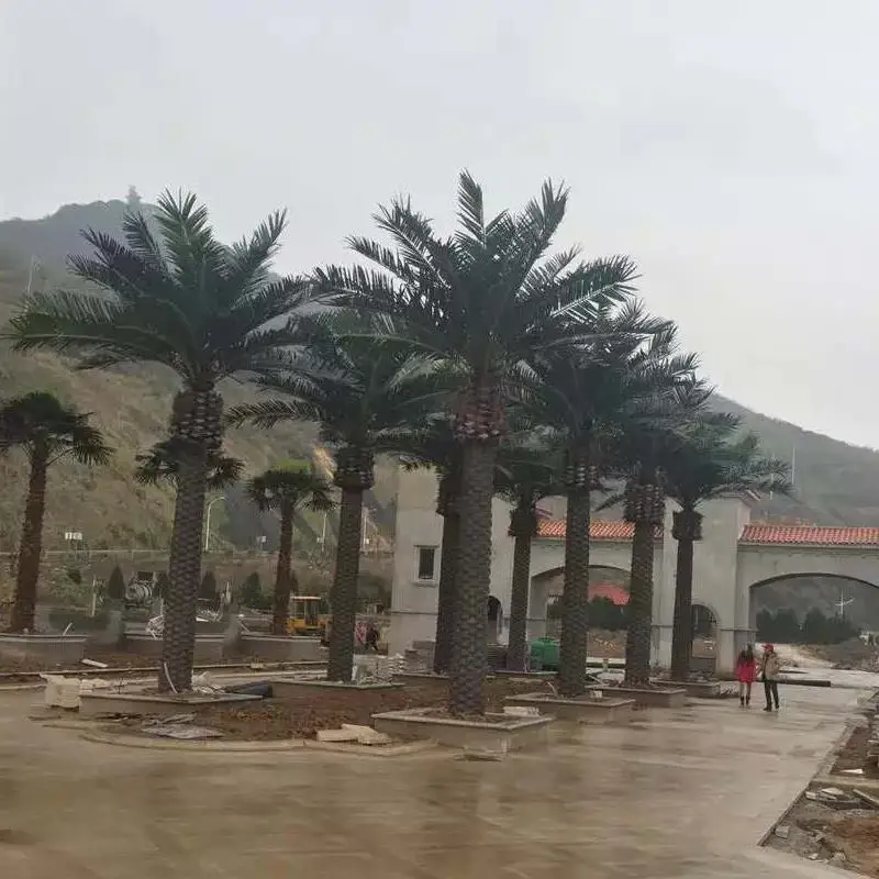 Outdoor Anti-ultraviolet Long Life Artificial Evergreen Plants Trees Decoration Artificial Palm Tree