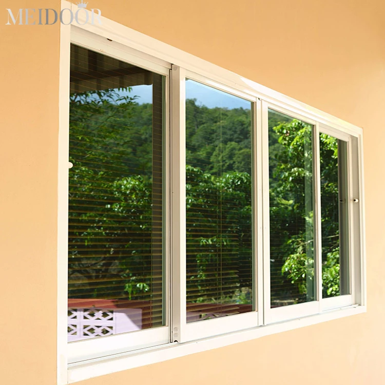 Aluminum Alloy Thermal Break 2 Track Slide Windows Energy Saving Tempered Glass Kitchen Graphic Design Hanging French Wood Crate