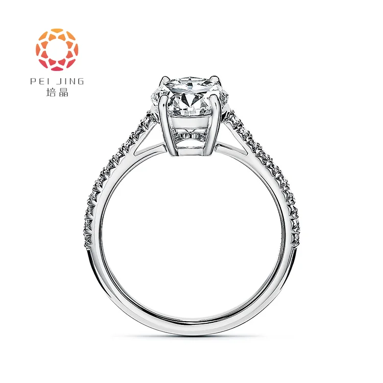 Кольцо из белого золота с бриллиантами 18 К, обручальное кольцо с овальным бриллиантом, обручальное кольцо с бриллиантами с ореолом