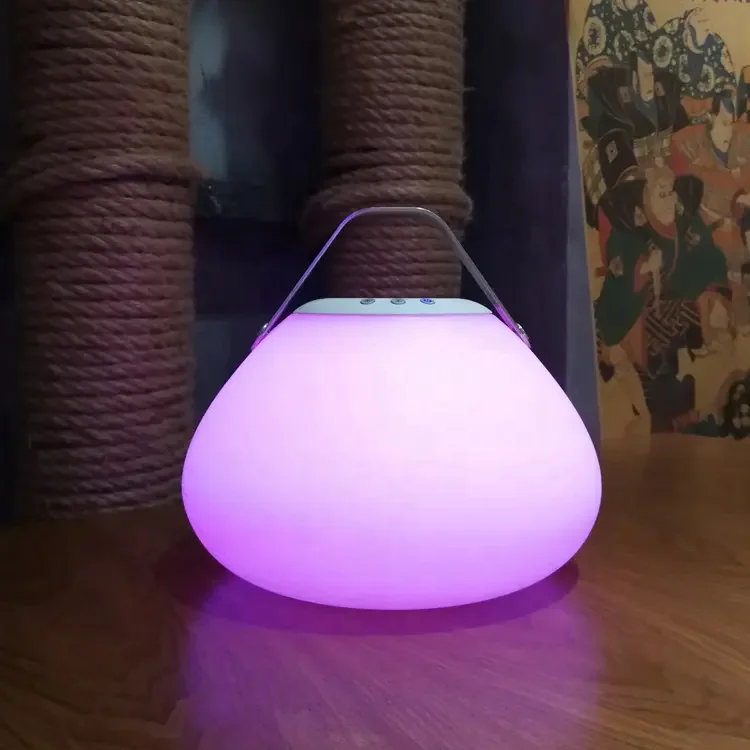 Intelligent Atmosphere Portable Lantern Style Led Table Light Audio Bluetooth Speaker Desk Lamp Lighting Speaker
