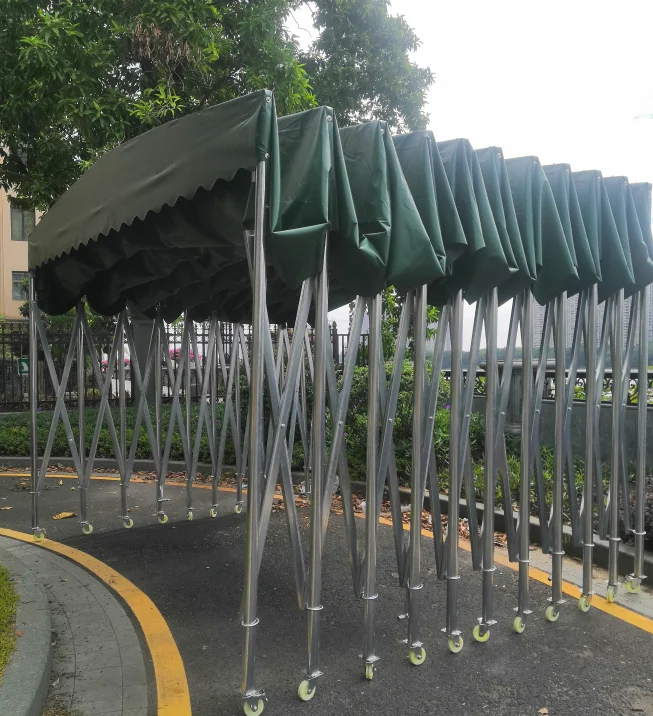 Warehouse Basketball Court Remote Control Activity Folding Telescopic Awning Shade and Rain Installation