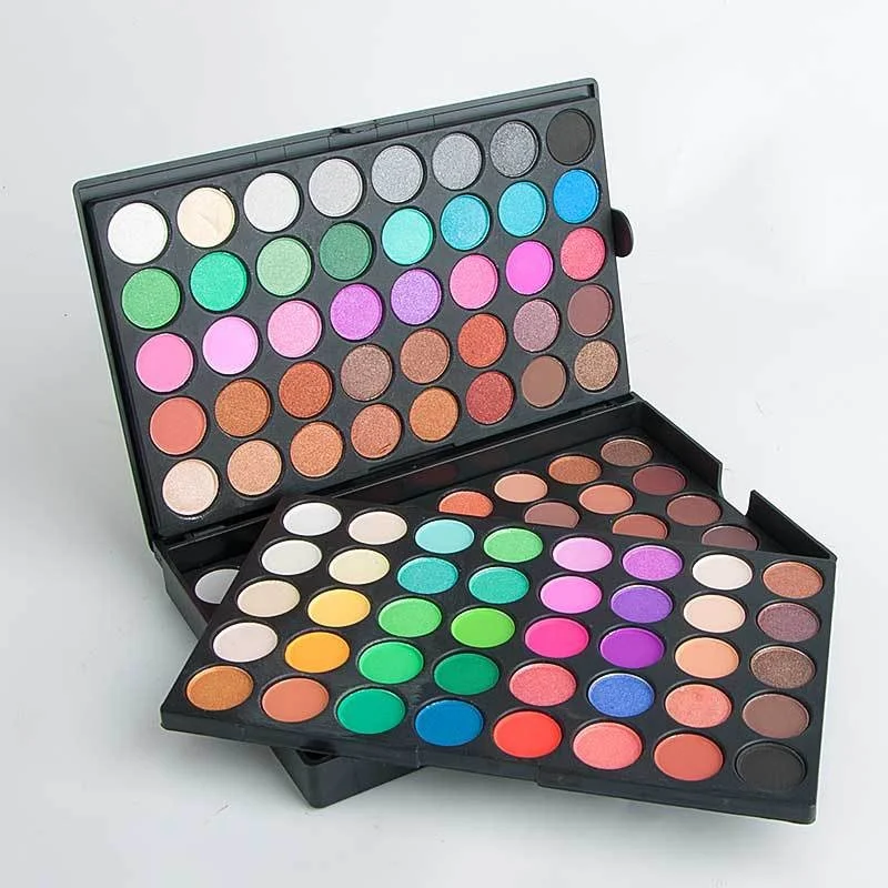Veronni 120-Color Matte Pearlescent Eye Shadow Palette Three-Layer Makeup Board with Wet & Dry Eye Shadow for Students