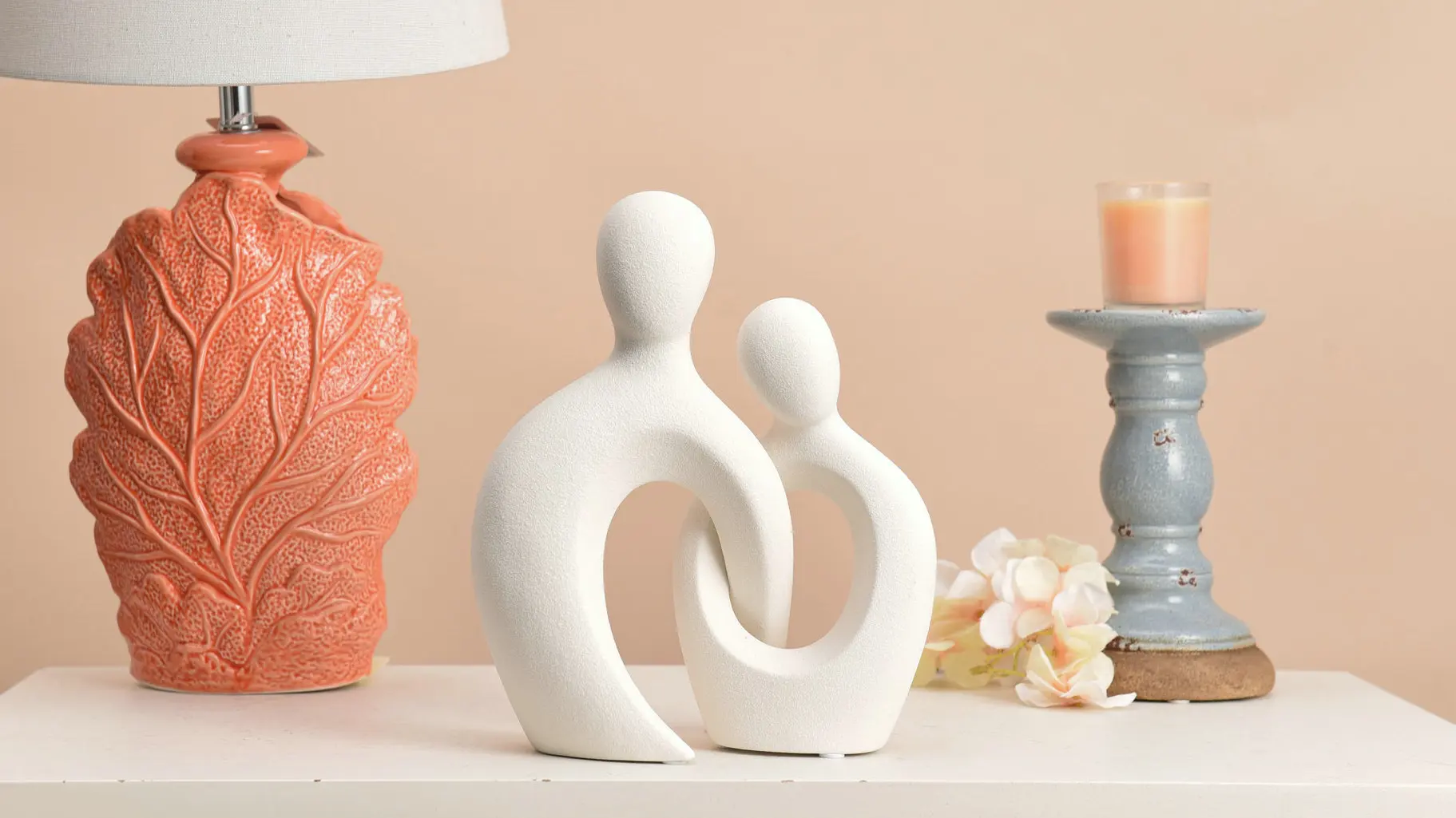 Quoowiit Home Sculpture Design Decoration Couple Ornaments Set Abstraction Body Art Resin Abstract Statue