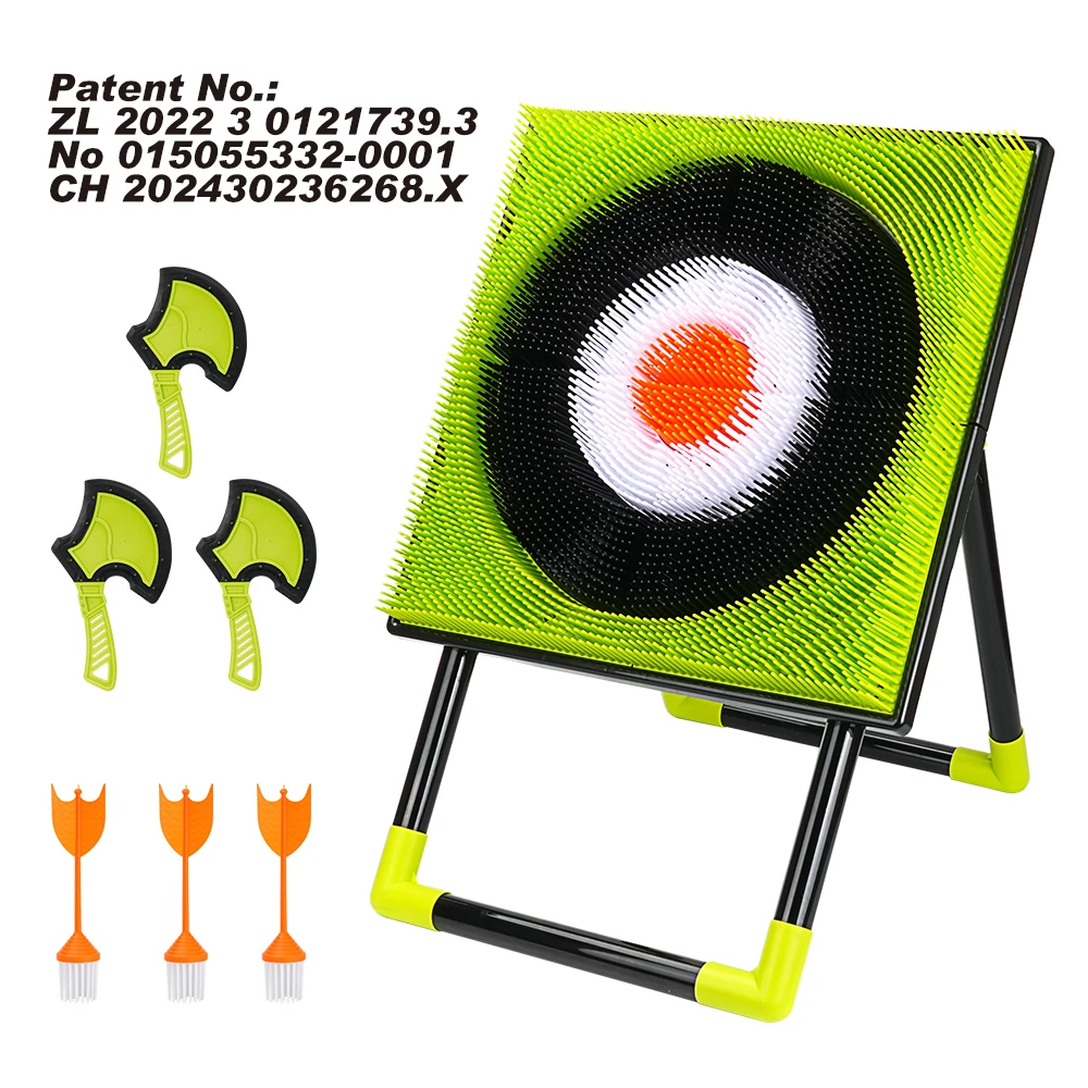 21 Inch Axe Throwing Target Game Set Include Axes,Darts,Stars And Archery Dartboard Shooting Game Toys bristle dartboard