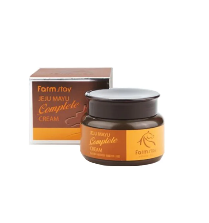 Korean Cosmetic FARMSTAY JEJU MAYU COMPLETE CREAM HORSE OIL Anti-aging Anti-wrinkle Nourishing soothing