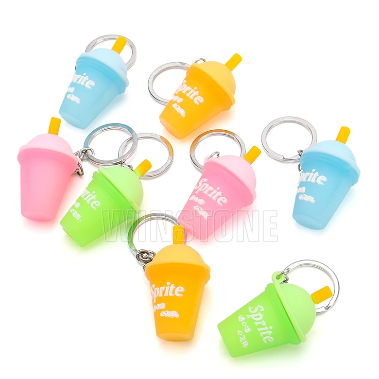 Custom 3D Soft PVC Figure Toys Cute Dustbin Keychain