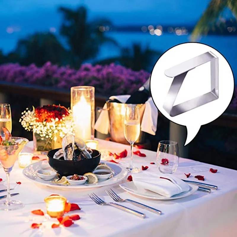 Tablecloth Clips 8 Packs Picnic Table Clips Stainless Steel Table Cloth Cover Clamps Table Cloth Holders for Home Dining Picnic