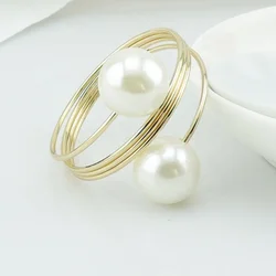 Bulk Storage Cheap Selling Personalized Pearl Napkin Ring Stainless Steel