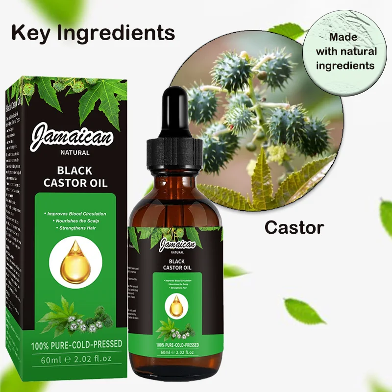 Factory Supplier Cold Pressed Skin Moisturizer Black Jamaican Castor Oil For Hair