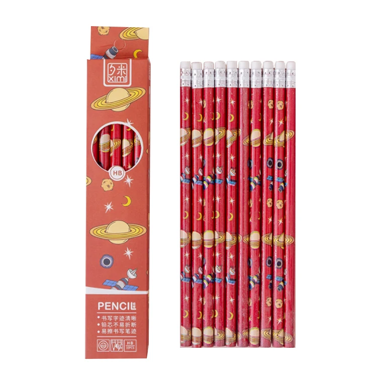 2024 High Quality Custom CMYK Printing Paper Box School Children Stationery Box Pencil Packaging