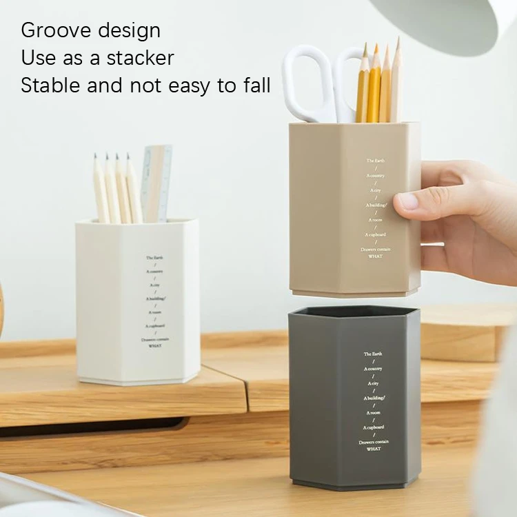 Simple Modern Office Desktop Storage Pen Holder For Student Office Organizer Creative Transparent Pen Holder