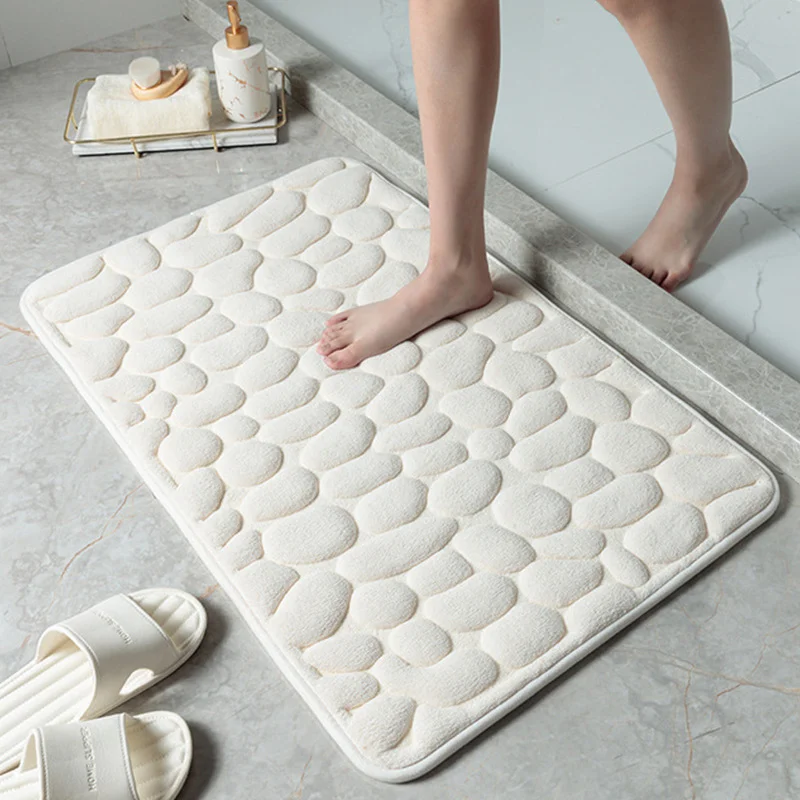 1.5cm Coral Velvet Environmental Protection Non Slip PVC bottom Bathroom Mat 12cm thickness 18D memory foam bath Mat